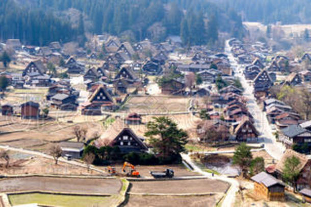 日本春日白川围棋村全景