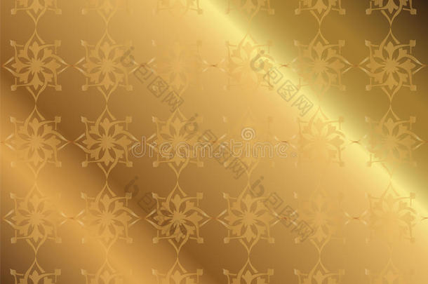 金色背景载体花卉奢华装饰图案模板