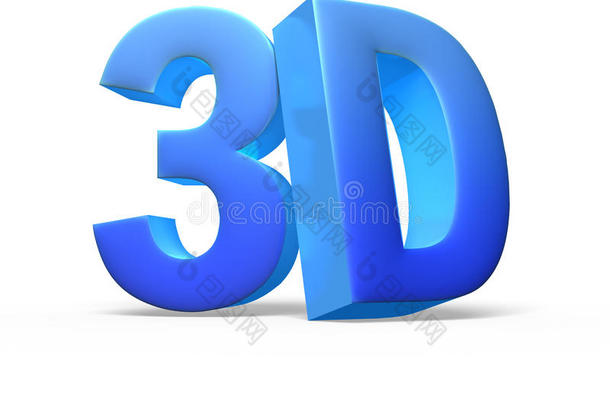 白色隔离3d标志