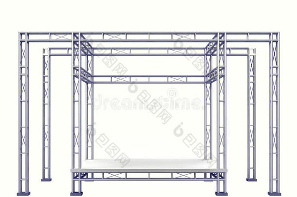节日舞台白色隔离钢结构