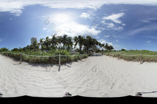 海滩球形全景360x180