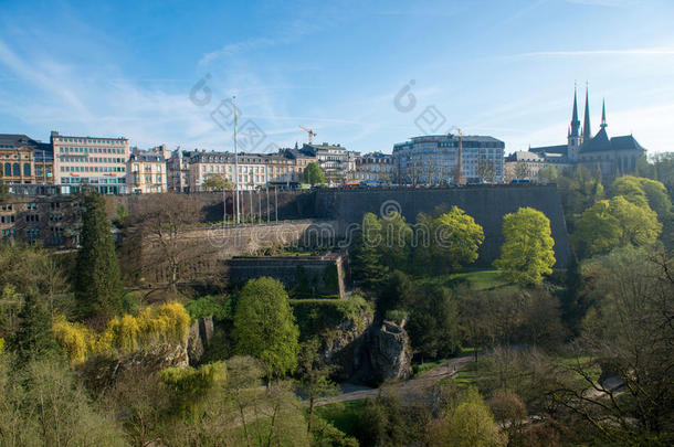 卢森堡历史城市中心景观