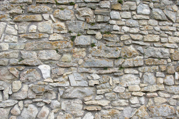 墙面由老石头砌成的墙面纹理