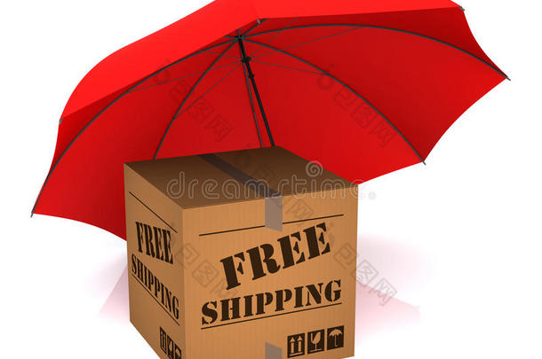 包装免费送货和雨伞
