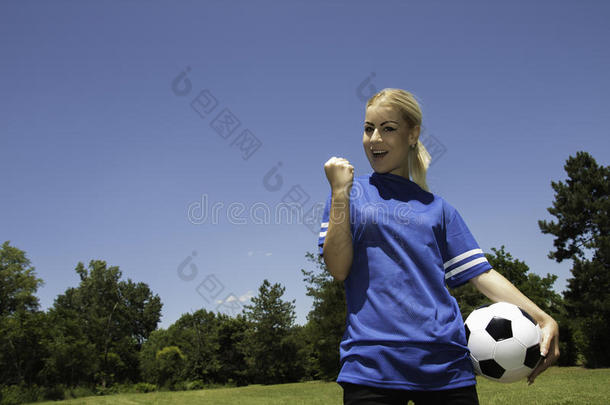女足球运动员