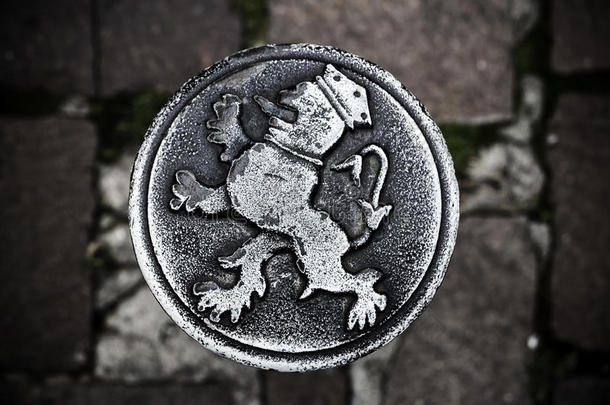 比利时佛兰德斯根特圆形钢制徽章（圆形）
