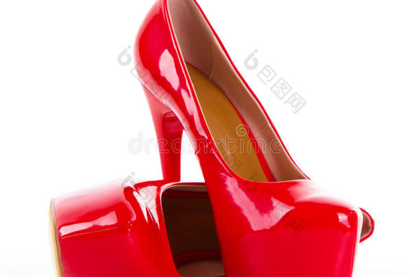 红色高跟女鞋