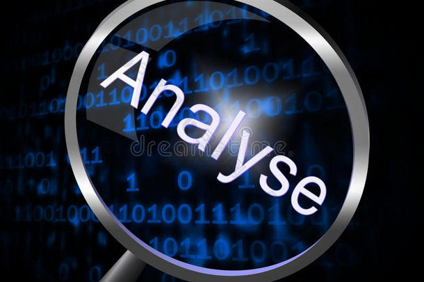 放大镜分析代表数据分析和分析