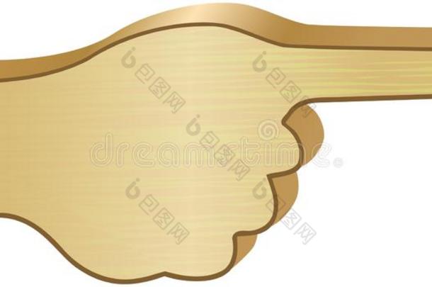 木制指路标志-指尖手