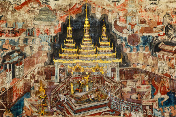 泰国有超过300<strong>年历</strong>史的壁画。