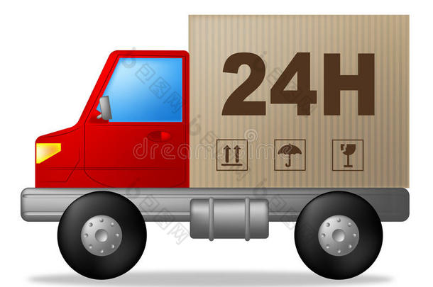 同日交货表示配送货物和卡车
