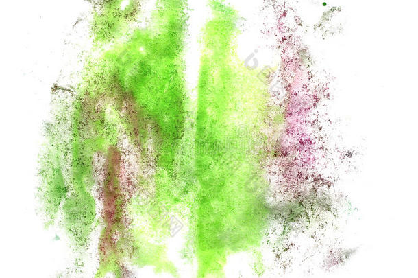 艺术水彩水墨颜料斑点绿色水彩