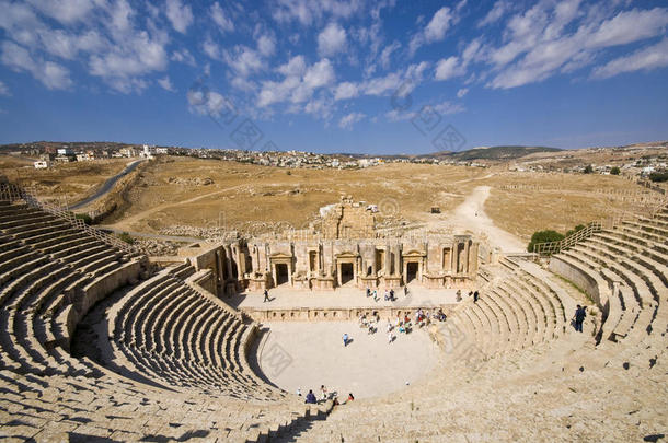 圆形剧场古代的考古建筑学吸引力