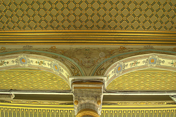 土耳其宫殿图案天花板背景