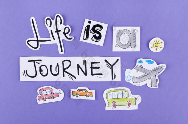 生活是一段旅程/励志励志格言设计/墙纸海报贴纸