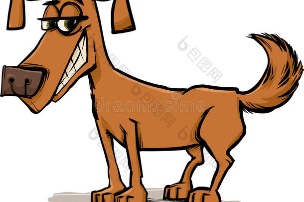 可爱狗狗人物素描卡通