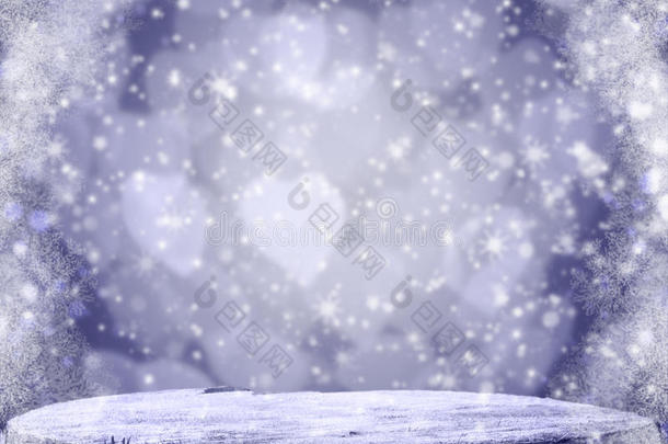冬季背景图形冬季雪霜项目空间文本