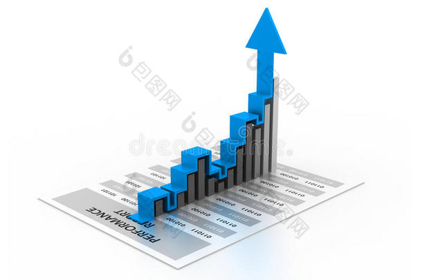 不断增长的商业图表和图表