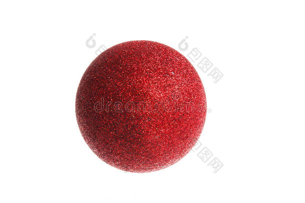 装饰一个红色圆球装饰圣诞树