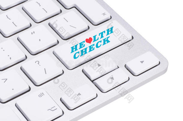 电脑钥匙-健康检查，医疗保健概念