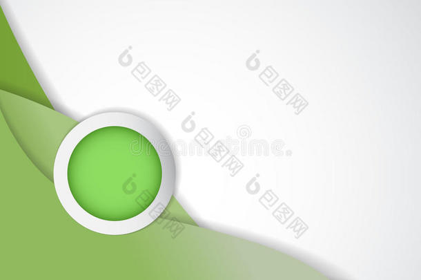 圆圈用于主题和绿色背景