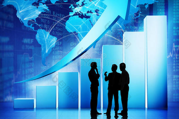 全球商务会议金融数据增长理念