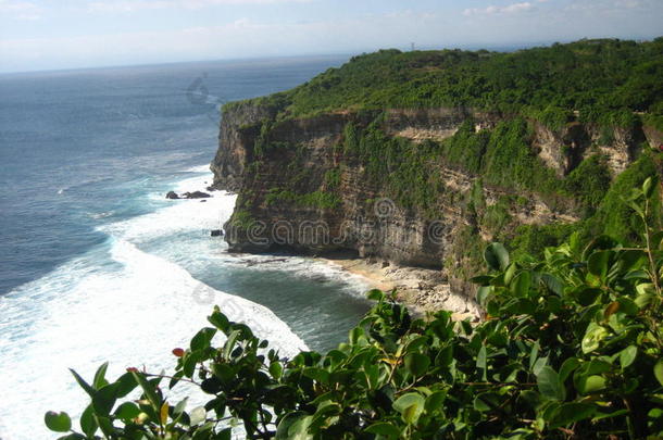 亚洲巴厘岛蓝色清楚的悬崖