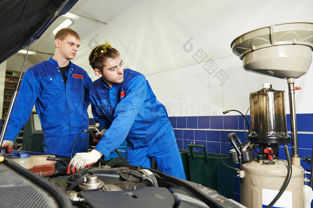 汽车维修，机油和过滤器更换