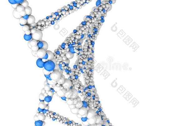 特写双螺旋分子和