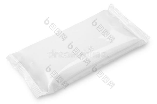 空白塑料袋食品包装在白色