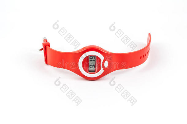 时尚红色液晶数字手表