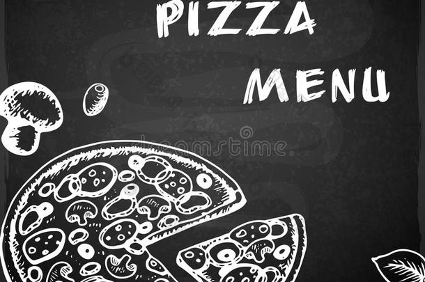 手绘披萨菜单