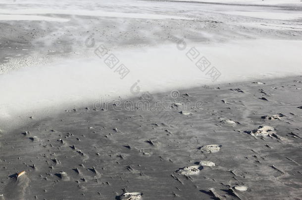 吹风会导致荷兰阿姆兰岛的漂流沙