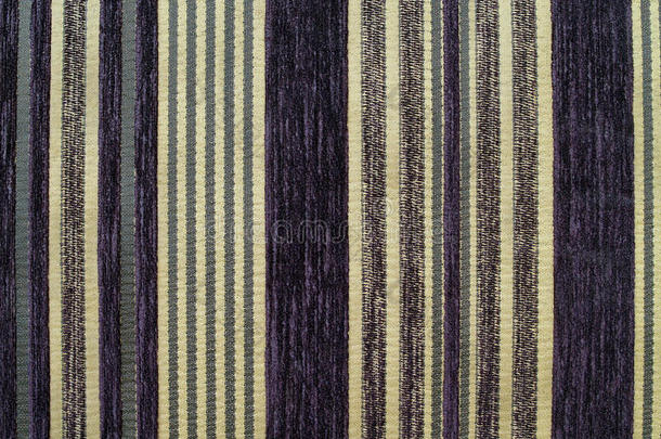 特写棕色和<strong>深</strong>紫色线条条纹织物纹理背景