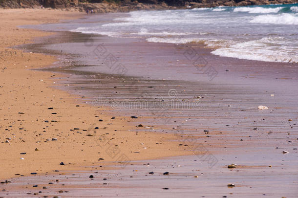 海滩康沃尔脚步声王国卵石