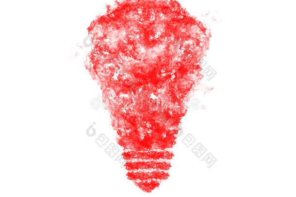 抽象的红色灯泡。 创意<strong>创意灯</strong>