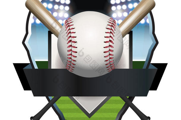 棒球徽章插图