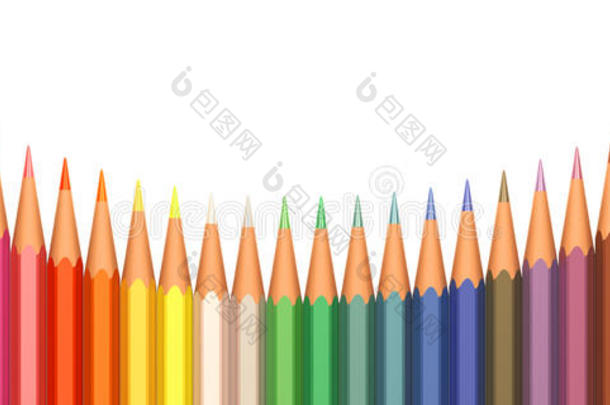 彩色铅笔<strong>排队</strong>