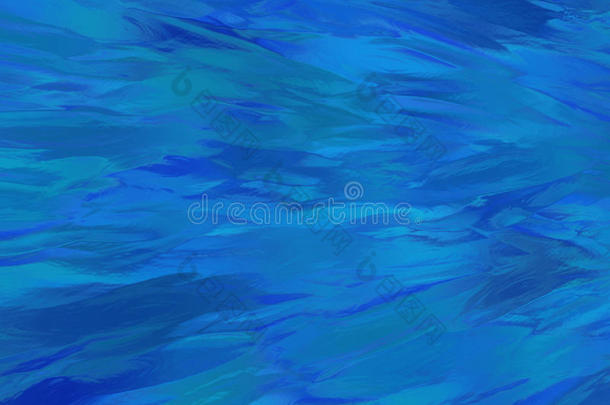 抽象的蓝色波浪背景，深蓝色和浅蓝色纹理的波浪
