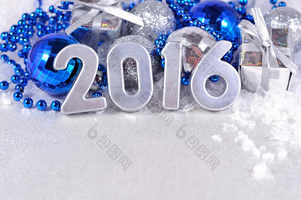 2016年银人和银蓝圣诞装饰