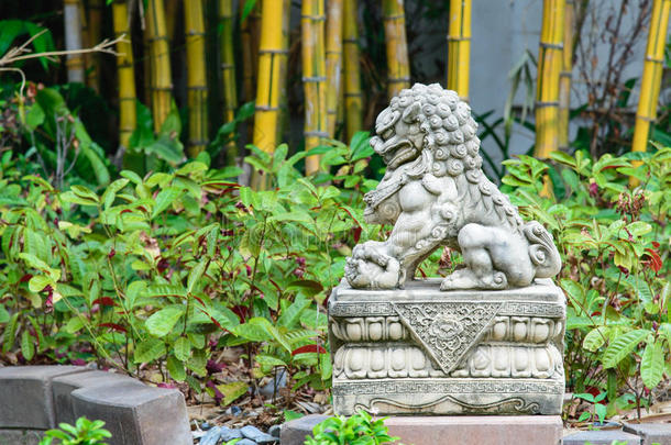 中国帝王狮子，守护狮子石，中国风格在池