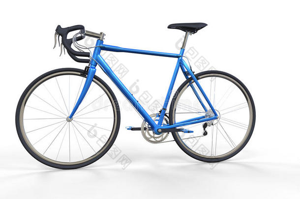 蓝色运动自行车