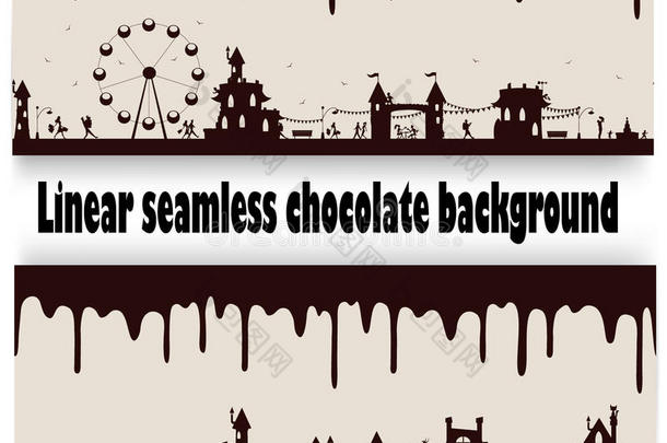 棕色的糖果卡通巧克力城市