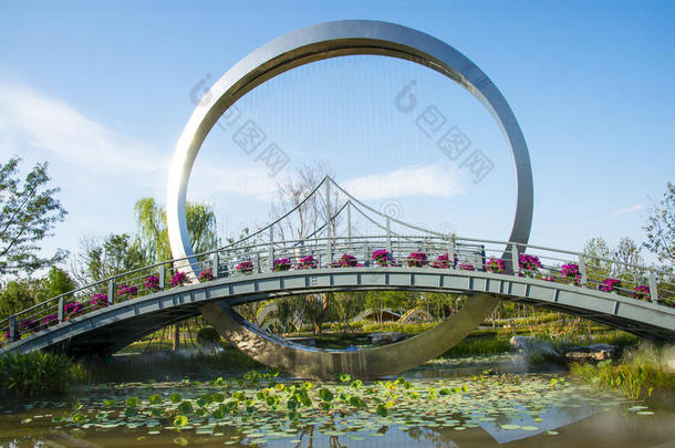 亚洲中国，武清天津，绿色博览会，风景园林，桥梁