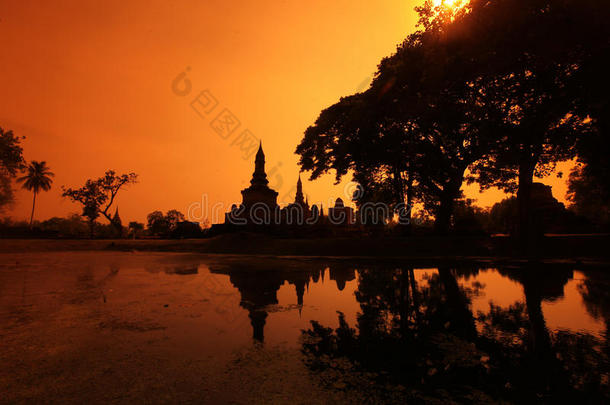 亚洲泰国苏霍台寺庙马哈