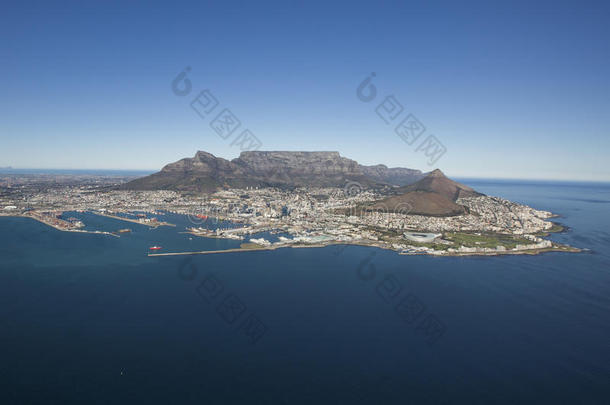 南非开普敦表山的鸟瞰图