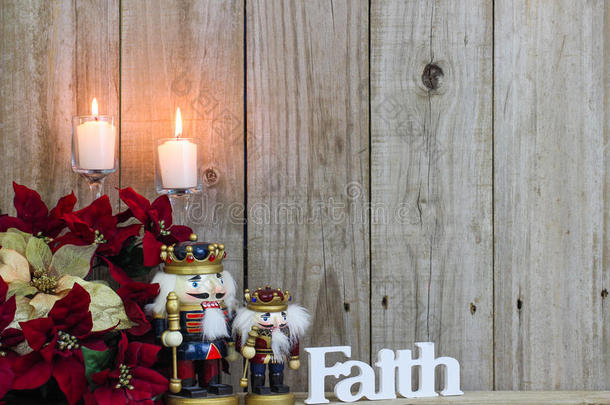 圣诞装饰品和信仰这个词