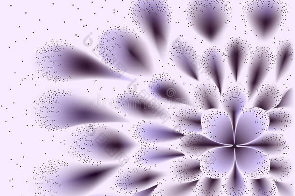 类似于紫色花朵的抽象向量分形