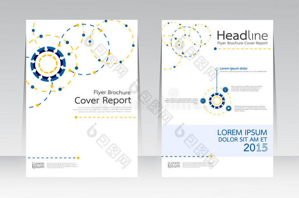 埃克托设计技术业务的封面报告小册子传单海报在A4大小