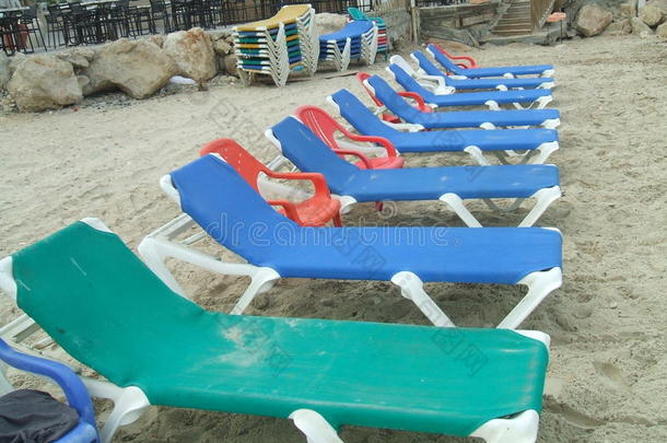 海滩椅子海岸沿海甲板